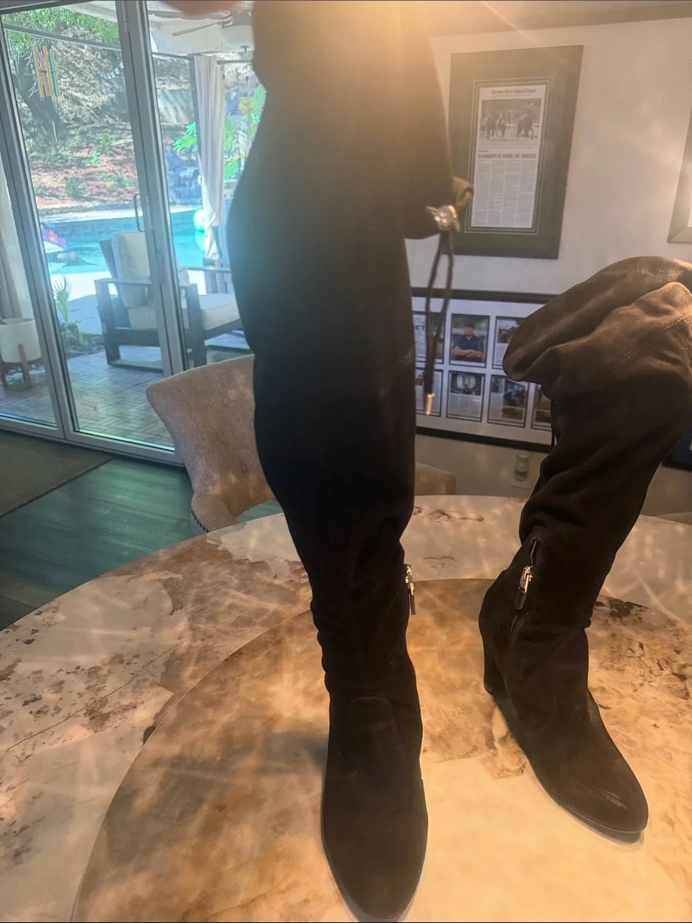 Sam Edelman Black Over-the-Knee Slouch Boots